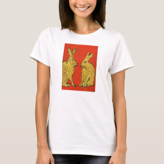 Zwei goldene Hasen T-Shirt