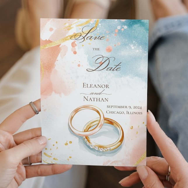Zwei goldene Hochzeitsrennen Save the Date ausgekl Einladung (Von Creator hochgeladen)
