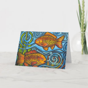 Zwei Goldfische Karte