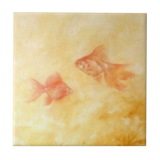 Zwei Goldfish Fliese (Vorderseite)