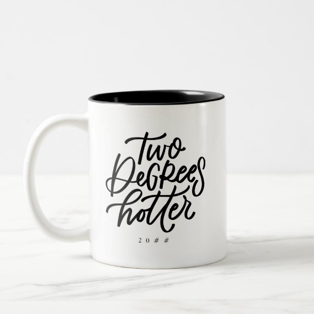 Zwei Grad heißer Zweifarbige Tasse (Links)