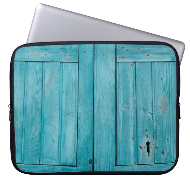 Zwei graue Holztüren Laptopschutzhülle (Vorderseite)
