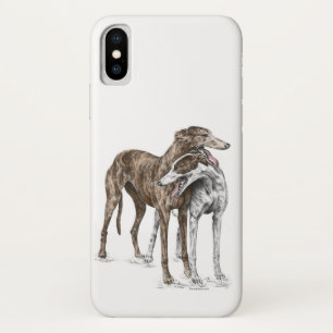 Zwei Greyhound Friends Dog Art Case-Mate iPhone Hülle