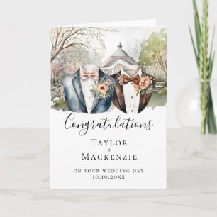 Zwei Grödner Gratulationen am Hochzeitstag Karte