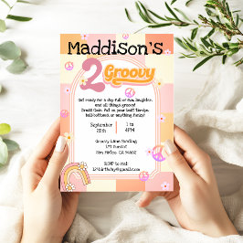 Zwei Groovy Girls zum Geburtstag Einladung