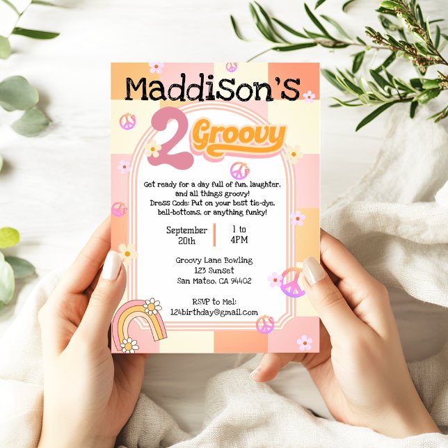 Zwei Groovy Girls zum Geburtstag Einladung (Von Creator hochgeladen)