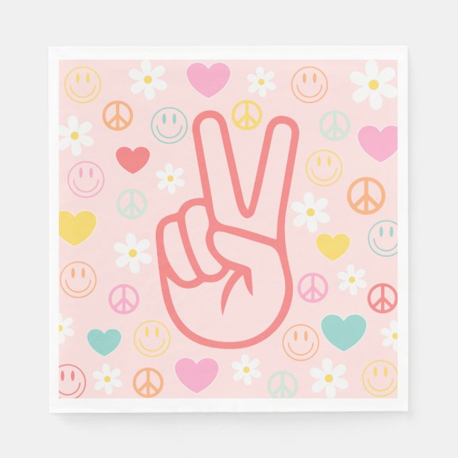 Zwei Groovy Party Napkins Serviette (Vorderseite)