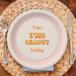 Zwei Groovy Retro Floral 2. Geburtstag Pappteller<br><div class="desc">Niedliche "zwei Groovy" Papier-Teller für ein Retro-Blumenthema zweite Geburtstagsfeier. Dieses Design zeichnet sich durch eine skurrile Wildblumen aus,  die in einer böhmischen Farbpalette aus Braun und Terrakotta,  Beige,  Pink und Gelb gehalten ist. Ideal für Retro- und Boho-Party-Themen im Frühling und Sommer.</div>