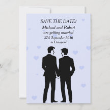 Zwei große, flache Save the Date Karte