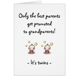 Zwei Großkinder, Großeltern Glückwunsch,