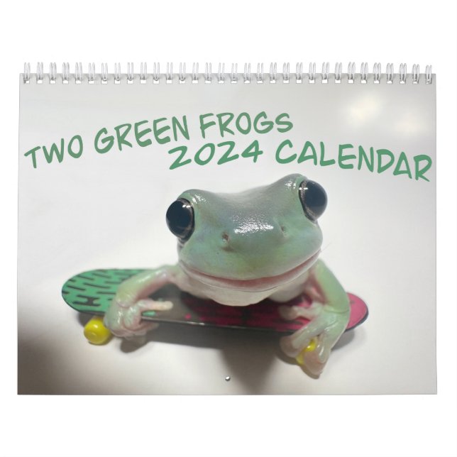 Zwei grüne Frösche 2024-Kalender Kalender (Titelbild)