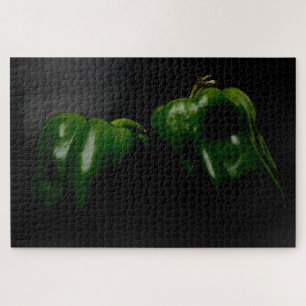 Zwei grüne Paprikaschoten 20x30 1014pc jpcnm