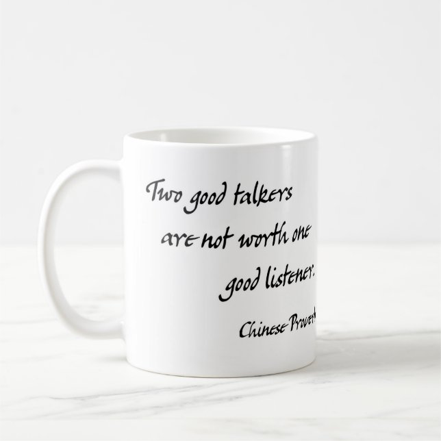 Zwei gute Sprecher sind nicht wert einen guten Kaffeetasse (Links)