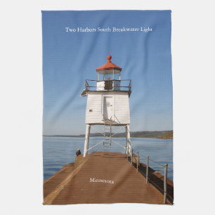 Zwei Häfen South Breakwater Light Küche Handtuch