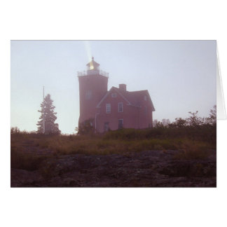 Zwei Hafenhäuser Leuchtturm in Dusk