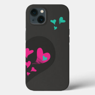 Zwei Hälften ergeben ein Herz passendes Paar iPhone Hülle
