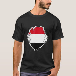 Zwei Hände öffnen Jemen Fahne Kiste jemenitischen T-Shirt