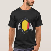Zwei Hände Ripping Revealing Flag Belgien