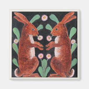 Zwei Hasen von William Bell Scott Magnet