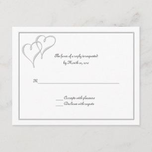 Zwei Hearts eine Liebe RSVP-Karten RSVP Karte