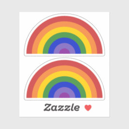Zwei helle Rainbow LGBTQ Prix Aufkleber