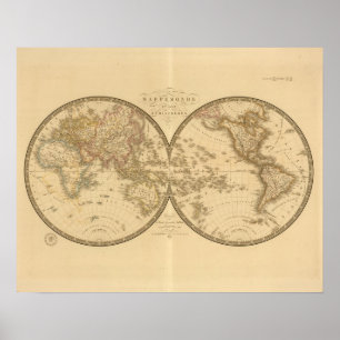 Zwei Hemisphären Poster