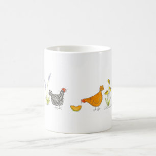 Zwei Hennen und eine Kantalupe Kaffeetasse