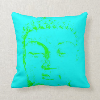 Zwei heraus verzweigend Buddha stellen Türkis und Kissen