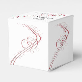 Zwei Herz als eine Gastgeschenk Hochzeit Geschenkschachtel