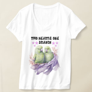 Zwei+Herz+Eins+Zweig+Frauen+T - Shirt