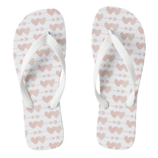 Zwei Herz-Flip-Flops (weiß) Flip Flops