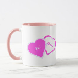 Zwei Herzen als eine Combo-Tasse Tasse