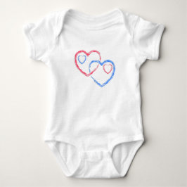 Zwei Herzen als One Baby Jersey Bodysuit Strampler