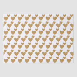 Zwei Herzen der Goldhochzeit Seidenpapier
