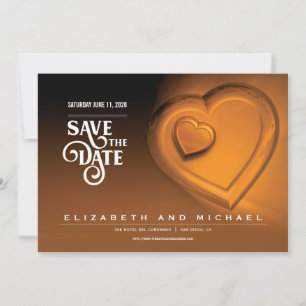 Zwei Herzen, die als eins schlagen - Gold - (Versi Save The Date