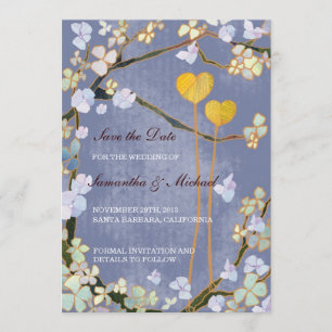 Zwei Herzen, die Save the Date Einladungen Wedding