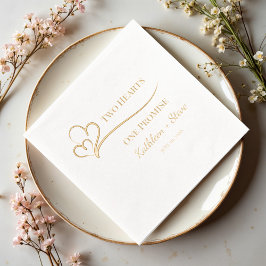 Zwei Herzen, ein Versprechen Hochzeit Servietten Mit Folie