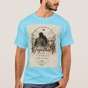 Zwei Herzen, eine Geschichte. T-Shirt
