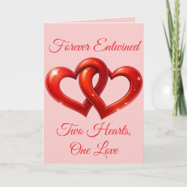 Zwei Herzen, eine Liebe Feiertagskarte