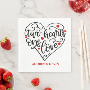 Zwei Herzen, eine Liebe Serviette