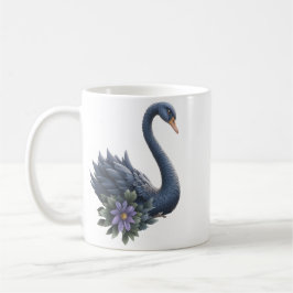 Zwei Herzen, eine Reflexion – Romantische Schwan H Kaffeetasse