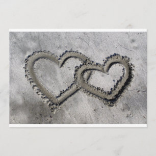 Zwei Herzen Hochzeit Einladung