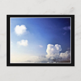 Zwei Herzen in der gleichen Sky Postcard Postkarte