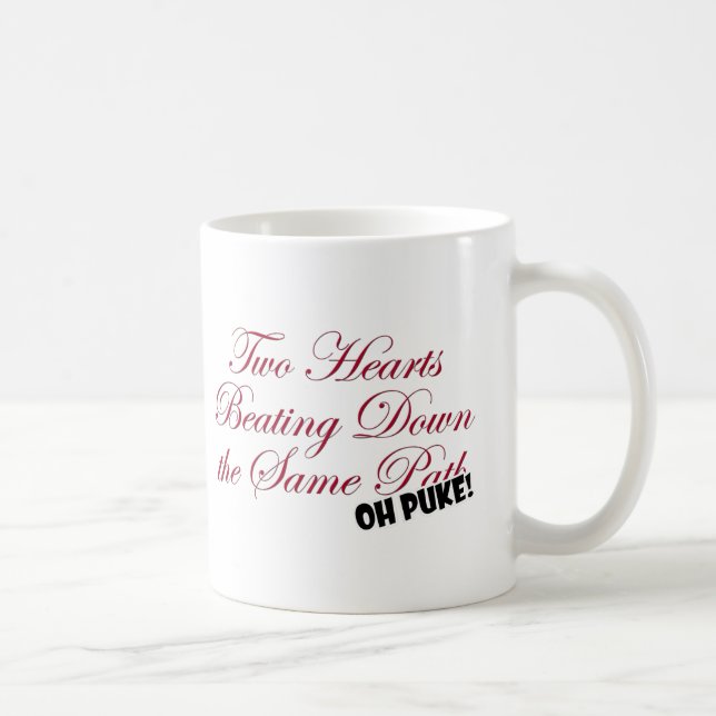 Zwei Herzen Kaffeetasse (Rechts)