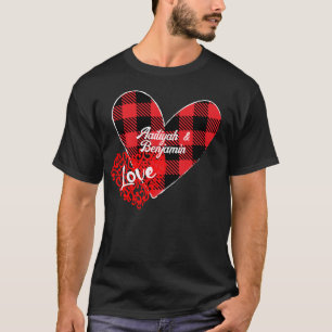 Zwei Herzen Liebe personalisieren T - Shirt