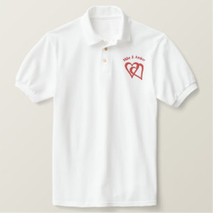 Zwei Herzen Liebe Valentine Red Design Stickerei