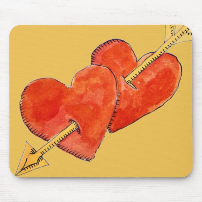 Zwei Herzen - Pfeil 2011 Mousepad (Vorne)