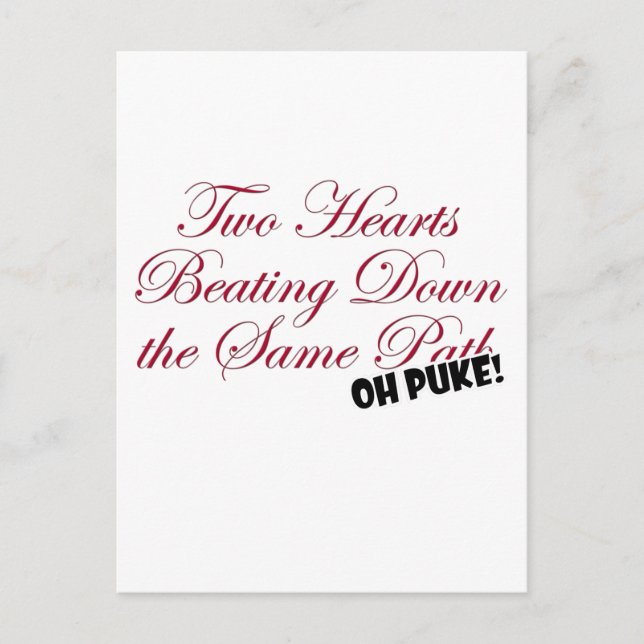 Zwei Herzen Postkarte (Vorderseite)