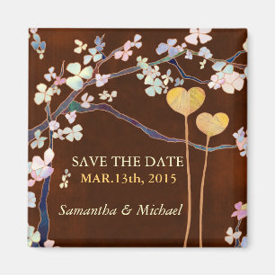 Zwei Herzen Save the Date, die Magneten Wedding Magnet