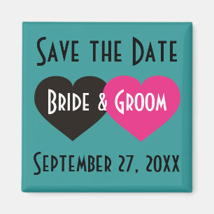 Zwei Herzen Save the Date Magnet